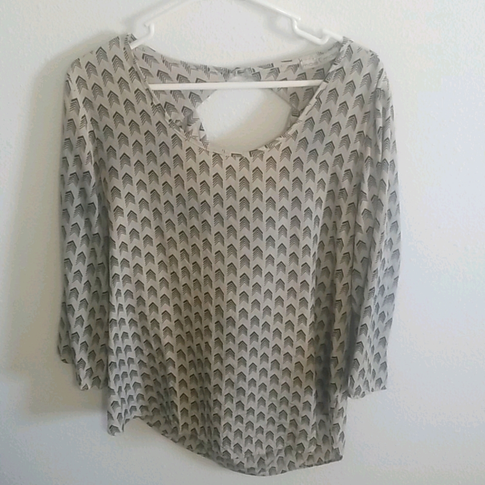 Cream and Black Moa Moa Blouse